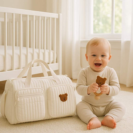 bebe sourit sac a langer ourson solo doudounours carrousel