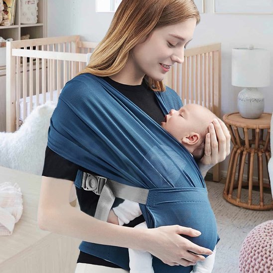 écharpe de portage bébé maman dos confort carrousel