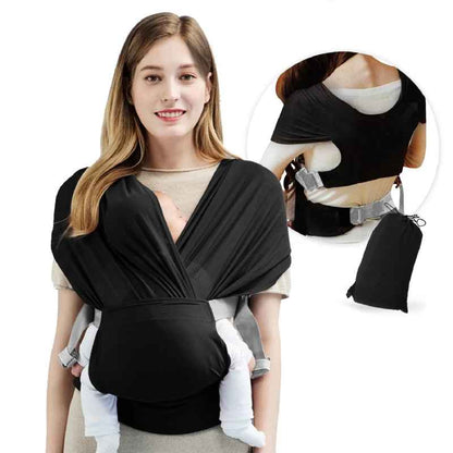 écharpe de portage bébé noir confort carrousel