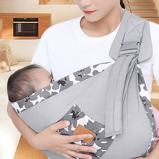 echarpe de portage maman bebe gris tropicano carrousel