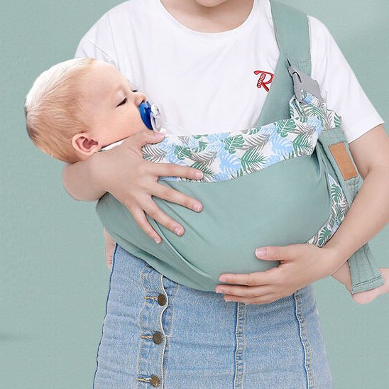 echarpe de portage maman bebe menthe tropicano carrousel