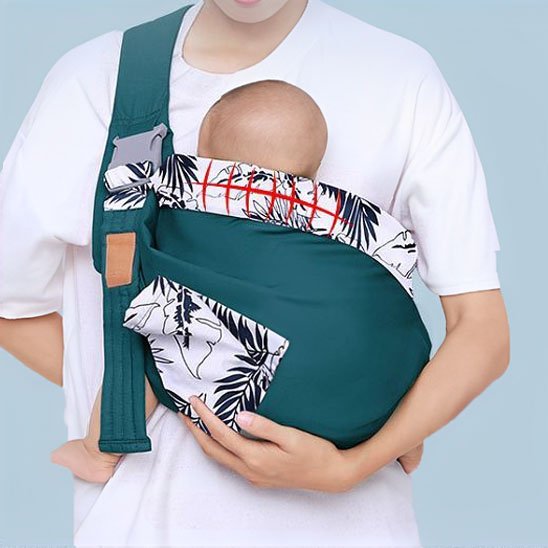 echarpe de portage maman bebe vert position tropicano carrousel