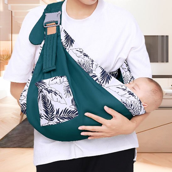 echarpe de portage maman bebe vert tropicano carrousel