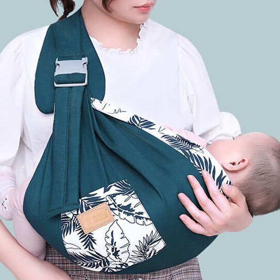 echarpe de portage maman dos bebe vert tropicano carrousel