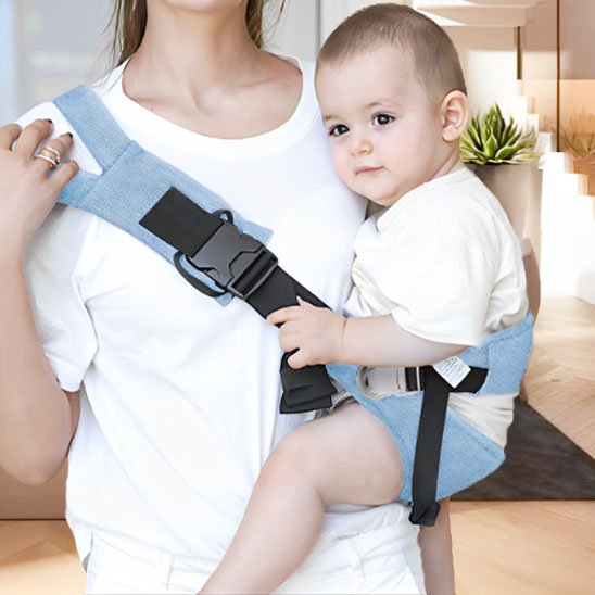 echarpe portage bebe bleu ergonomique premium carrousel