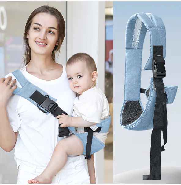 echarpe portage bleu ergonomique premium carrousel