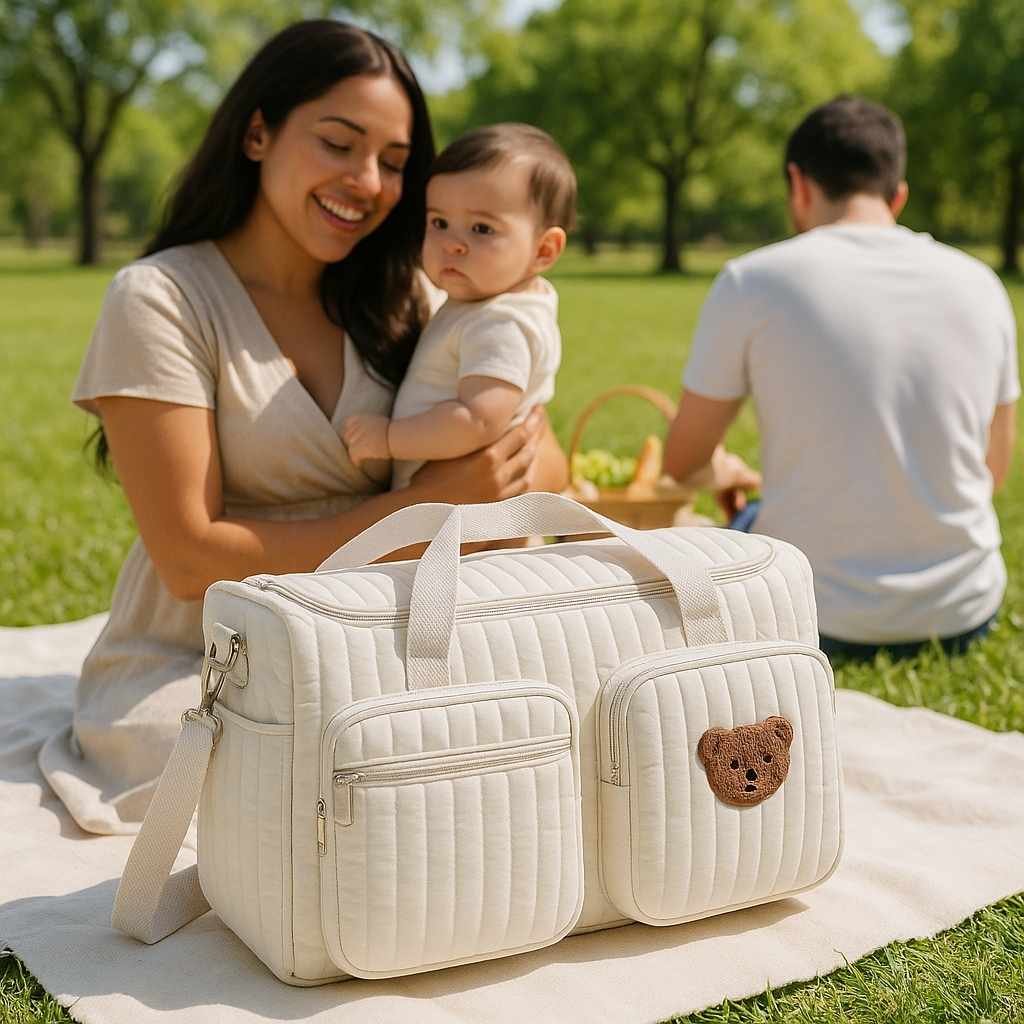 maman bebe sac a langer ourson solo doudounours carrousel