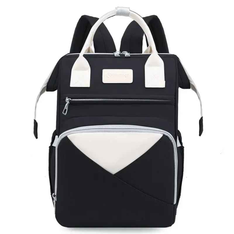 sac à dos à langer noir rosace carrousel