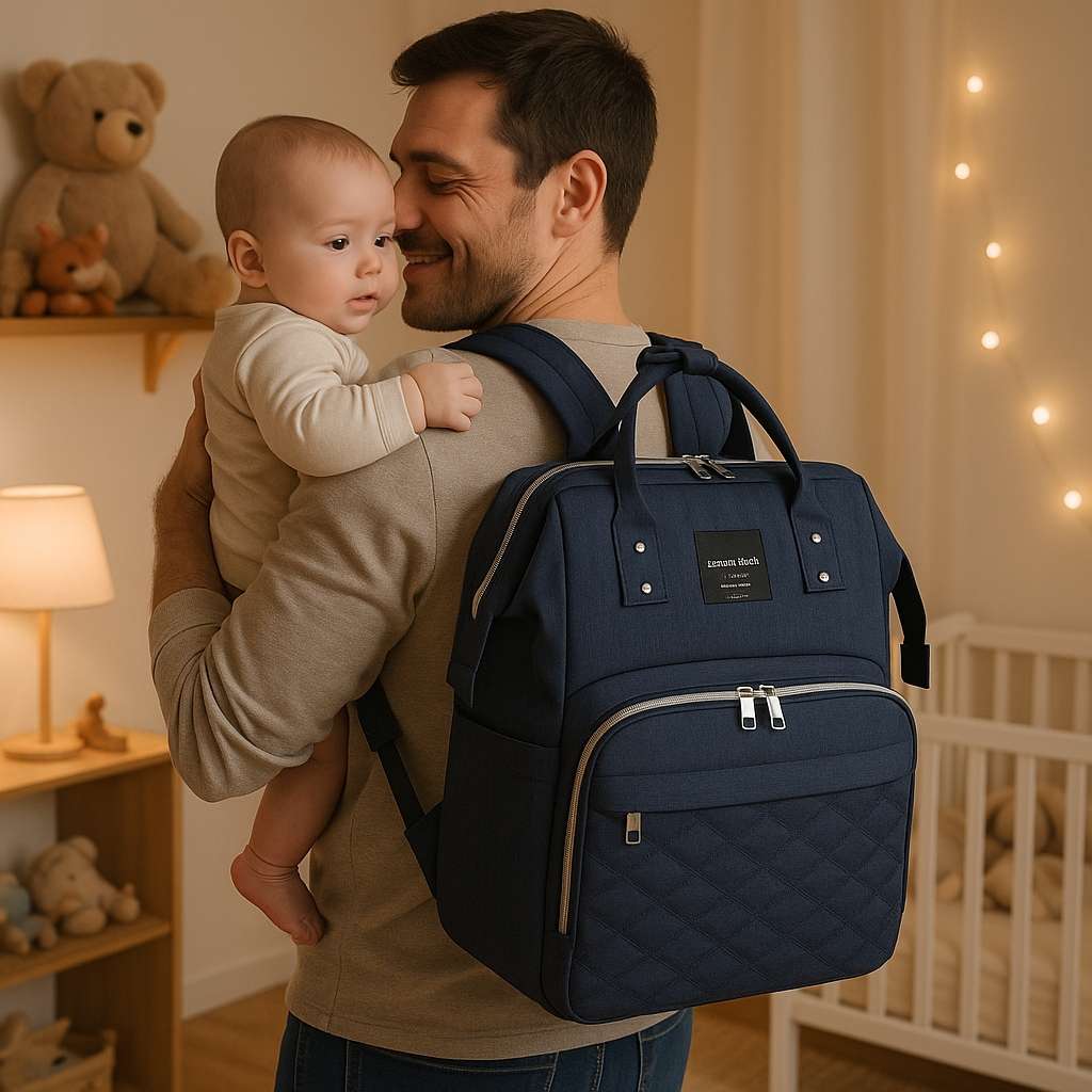 sac à dos à langer papa creche kalido carrousel
