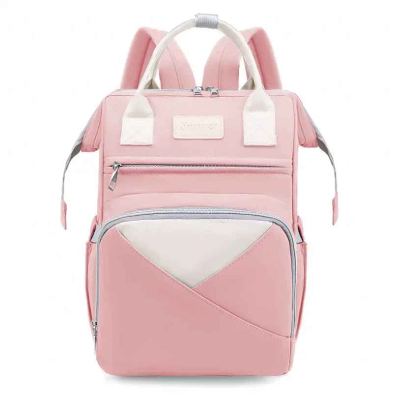 sac à dos à langer rose rosace carrousel